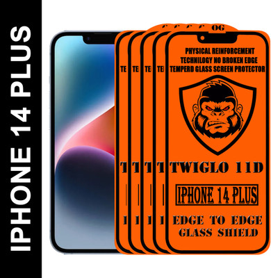 TWIGLO Edge To Edge Tempered Glass for IPHONE 14 PLUS(Pack of 5)