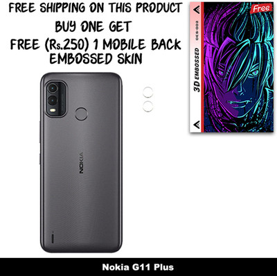 ARBAN Camera Lens Protector for Nokia G11 Plus FREE 1 3D EMBOSSED SKIN FOR MOBILE BACK WITH CUT C1S002(Pack of 1)
