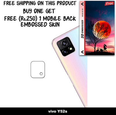 SOMTONE Camera Lens Protector for vivo Y52s FREE 1 3D EMBOSSED SKIN FOR MOBILE BACK WITH CUT C1S010(Pack of 1)