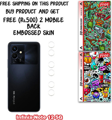 ARBAN Camera Lens Protector for Infinix Note 12 5G WITH FREE 500 RUPEES 2 3D EMBOSSED SKIN FOR MOBILE BACK CS018(Pack of 3)