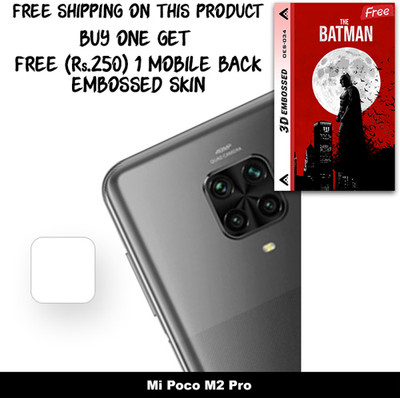 SOMTONE Camera Lens Protector for Mi Poco M2 Pro FREE 1 3D EMBOSSED SKIN FOR MOBILE BACK WITH CUT C1S034(Pack of 1)