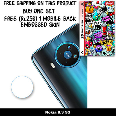 ARBAN Camera Lens Protector for Nokia 8.3 5G FREE 1 3D EMBOSSED SKIN FOR MOBILE BACK WITH CUT C1S039(Pack of 1)