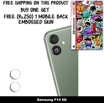 ARBAN Camera Lens Protector for Samsung F14 5G FREE 1 3D EMBOSSED SKIN FOR MOBILE BACK WITH CUT C1S039(Pack of 1)