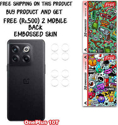 ARBAN Camera Lens Protector for OnePlus 10T WITH FREE 500 RUPEES 2 3D EMBOSSED SKIN FOR MOBILE BACK CS018(Pack of 3)