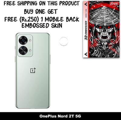 SOMTONE Camera Lens Protector for OnePlus Nord 2T 5G FREE 1 3D EMBOSSED SKIN FOR MOBILE BACK WITH CUT C1S124(Pack of 1)