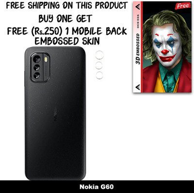 SOMTONE Camera Lens Protector for Nokia G60 FREE 1 3D EMBOSSED SKIN FOR MOBILE BACK WITH CUT C1S026(Pack of 1)