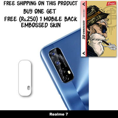SOMTONE Camera Lens Protector for Realme 7 FREE 1 3D EMBOSSED SKIN FOR MOBILE BACK C1S001(Pack of 1)