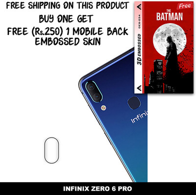 SOMTONE Camera Lens Protector for INFINIX ZERO 6 PRO FREE 1 3D EMBOSSED SKIN FOR MOBILE BACK WITH CUT C1S034(Pack of 1)
