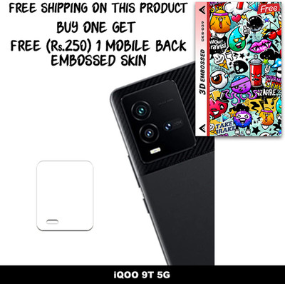 SOMTONE Camera Lens Protector for VIVO iQOO 9T 5G FREE 1 3D EMBOSSED SKIN FOR MOBILE BACK WITH CUT C1S039(Pack of 1)
