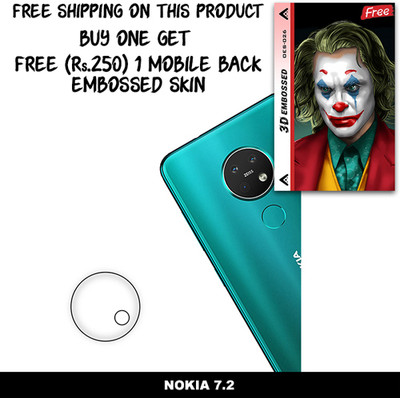 SOMTONE Camera Lens Protector for NOKIA 7.2 FREE 1 3D EMBOSSED SKIN FOR MOBILE BACK WITH CUT C1S026(Pack of 1)