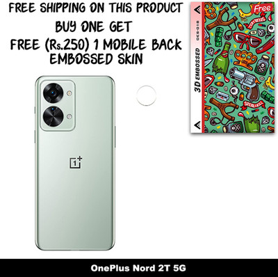 SOMTONE Camera Lens Protector for OnePlus Nord 2T 5G FREE 1 3D EMBOSSED SKIN FOR MOBILE BACK WITH CUT C1S018(Pack of 1)