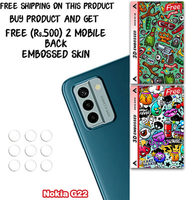 SOMTONE Camera Lens Protector for Nokia G22 WITH FREE 500 RUPEES 2 3D EMBOSSED SKIN FOR MOBILE BACK CS018(Pack of 3)