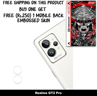 SOMTONE Camera Lens Protector for Realme GT2 Pro FREE 1 3D EMBOSSED SKIN FOR MOBILE BACK WITH CUT C1S124(Pack of 1)