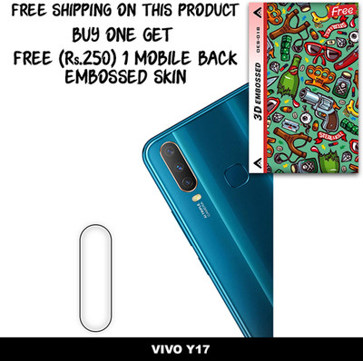 ARBAN Camera Lens Protector for VIVO Y17 FREE 1 3D EMBOSSED SKIN FOR MOBILE BACK WITH CUT C1S018(Pack of 1)