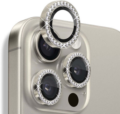 casual need Camera Lens Protector for iPhone 16 Pro / iPhone 16 Pro Max, Tempered Glass Aluminum Alloy Lens Ring Camera Cover Fit (Diamond Grey)(Pack of 1)