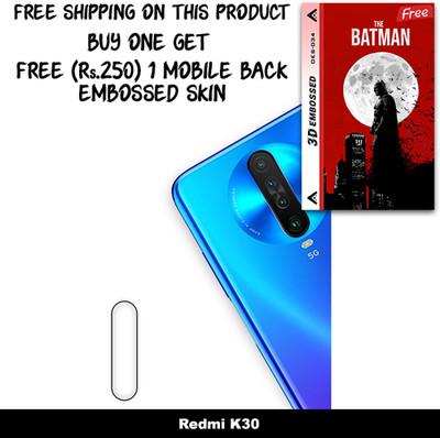 ARBAN Camera Lens Protector for Redmi K30 FREE 1 3D EMBOSSED SKIN FOR MOBILE BACK WITH CUT C1S034(Pack of 1)