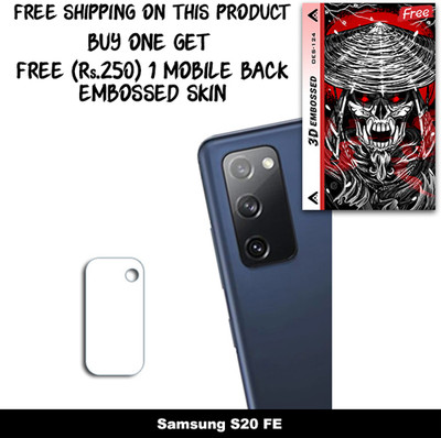 SOMTONE Camera Lens Protector for Samsung S20 FE FREE 1 3D EMBOSSED SKIN FOR MOBILE BACK WITH CUT C1S124(Pack of 1)