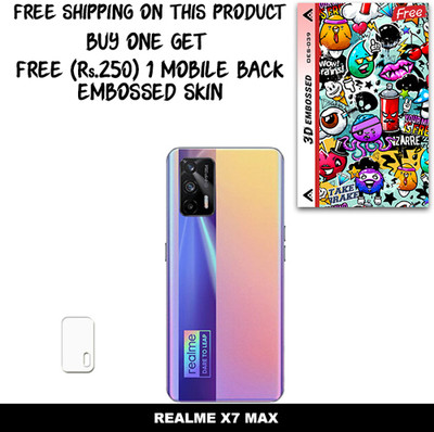 SOMTONE Camera Lens Protector for REALME X7 MAX FREE 1 3D EMBOSSED SKIN FOR MOBILE BACK WITH CUT C1S039(Pack of 1)