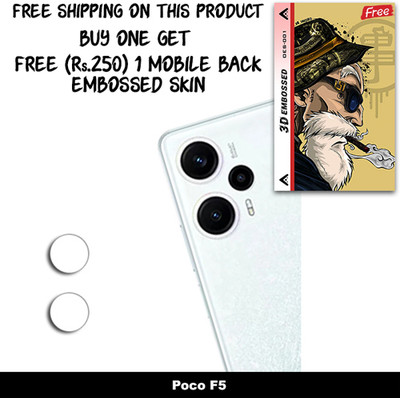 SOMTONE Camera Lens Protector for Poco F5 FREE 1 3D EMBOSSED SKIN FOR MOBILE BACK C1S001(Pack of 1)