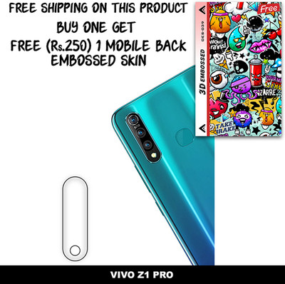 SOMTONE Camera Lens Protector for VIVO Z1 PRO FREE 1 3D EMBOSSED SKIN FOR MOBILE BACK WITH CUT C1S039(Pack of 1)