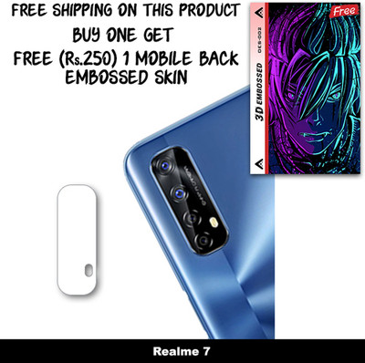 ARBAN Camera Lens Protector for Realme 7 FREE 1 3D EMBOSSED SKIN FOR MOBILE BACK WITH CUT C1S002(Pack of 1)