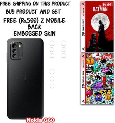 ARBAN Camera Lens Protector for Nokia G60 WITH FREE 500 RUPEES 2 3D EMBOSSED SKIN FOR MOBILE BACK CS034(Pack of 3)