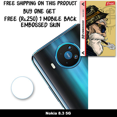 SOMTONE Camera Lens Protector for Nokia 8.3 5G FREE 1 3D EMBOSSED SKIN FOR MOBILE BACK C1S001(Pack of 1)