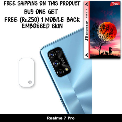 ARBAN Camera Lens Protector for Realme 7 Pro FREE 1 3D EMBOSSED SKIN FOR MOBILE BACK WITH CUT C1S010(Pack of 1)