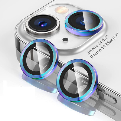 Casesily Back Camera Lens Ring Guard Protector for Apple iPhone 14, iPhone 14 Plus(Pack of: 2)
