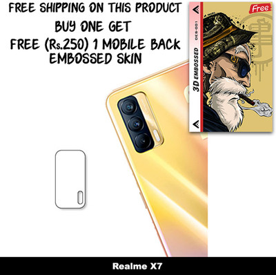 SOMTONE Camera Lens Protector for Realme X7 FREE 1 3D EMBOSSED SKIN FOR MOBILE BACK C1S001(Pack of 1)