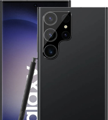 lazzymoby Camera Lens Protector for Samsung Galaxy S23 Ultra 5G, 3D Glossy Black Finish, Proper Fitting(Pack of 1)