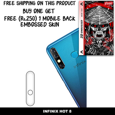 SOMTONE Camera Lens Protector for INFINIX HOT 8 FREE 1 3D EMBOSSED SKIN FOR MOBILE BACK WITH CUT C1S124(Pack of 1)