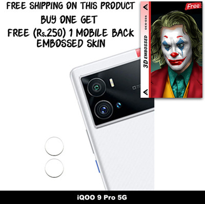 ARBAN Camera Lens Protector for VIVO iQOO 9 Pro 5G FREE 1 3D EMBOSSED SKIN FOR MOBILE BACK WITH CUT C1S026(Pack of 1)