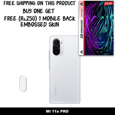 SOMTONE Camera Lens Protector for MI 11x PRO FREE 1 3D EMBOSSED SKIN FOR MOBILE BACK WITH CUT C1S002(Pack of 1)