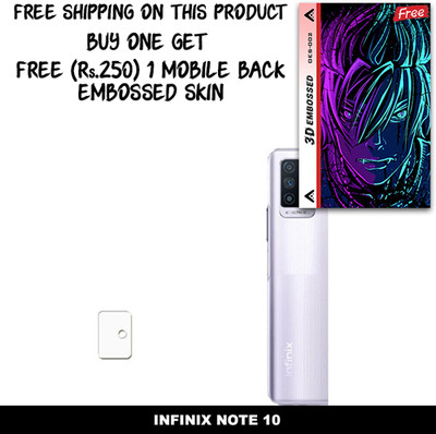 SOMTONE Camera Lens Protector for INFINIX NOTE 10 FREE 1 3D EMBOSSED SKIN FOR MOBILE BACK WITH CUT C1S002(Pack of 1)