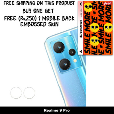 SOMTONE Camera Lens Protector for Realme 9 Pro FREE 1 3D EMBOSSED SKIN FOR MOBILE BACK WITH CUT C1S172(Pack of 1)