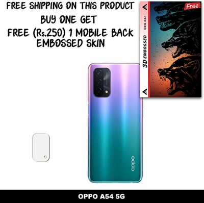 SOMTONE Camera Lens Protector for OPPO A54 5G FREE 1 3D EMBOSSED SKIN FOR MOBILE BACK WITH CUT C1S061(Pack of 1)
