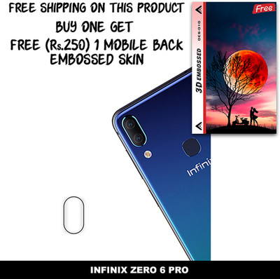 SOMTONE Camera Lens Protector for INFINIX ZERO 6 PRO FREE 1 3D EMBOSSED SKIN FOR MOBILE BACK WITH CUT C1S010(Pack of 1)