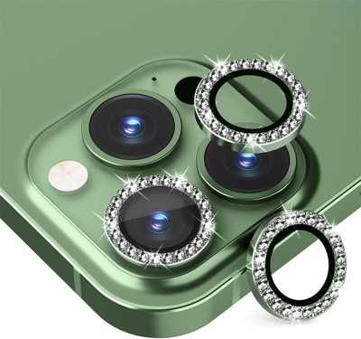 CASESILY Back Camera Lens Glass Protector for CASESILY Apple iPhone 13 Pro Max Diamond Stone Sparkling Ring Protector(Pack of: 3)