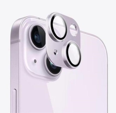 LOWCOST ASM Camera Lens Protector for Apple iPhone 14, Apple iPhone 14 Plus Purple Camera Lens Protector, Premium Aluminum Alloy Metal Ring Lens Protector(Pack of 1)