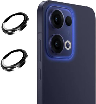 Bulkwala Edge To Edge Tempered Glass for Glass Lens Proector Ring For OPPO Reno 13 Pro 5G, Glass Lens Proector Ring For OPPO Reno 13 Pro 5G Case Friendly with Edge to Edge Coverage and Easy Installation (Black)(Pack of 1)