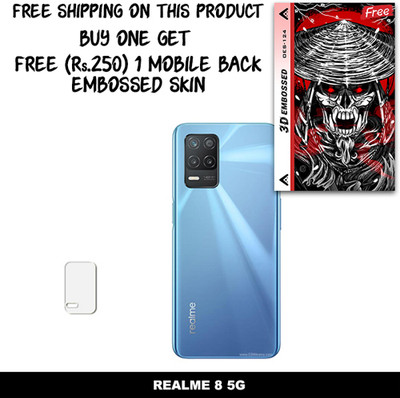 SOMTONE Camera Lens Protector for REALME 8 5G FREE 1 3D EMBOSSED SKIN FOR MOBILE BACK WITH CUT C1S124(Pack of 1)