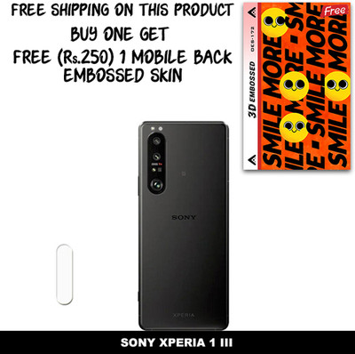 SOMTONE Camera Lens Protector for SONY XPERIA 1 III FREE 1 3D EMBOSSED SKIN FOR MOBILE BACK WITH CUT C1S172(Pack of 1)