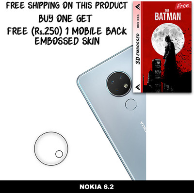 ARBAN Camera Lens Protector for NOKIA 6.2 FREE 1 3D EMBOSSED SKIN FOR MOBILE BACK WITH CUT C1S034(Pack of 1)
