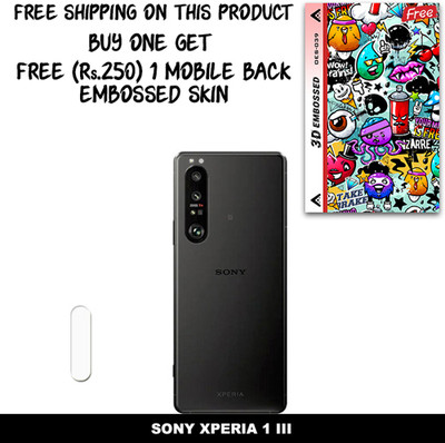 ARBAN Camera Lens Protector for SONY XPERIA 1 III FREE 1 3D EMBOSSED SKIN FOR MOBILE BACK WITH CUT C1S039(Pack of 1)