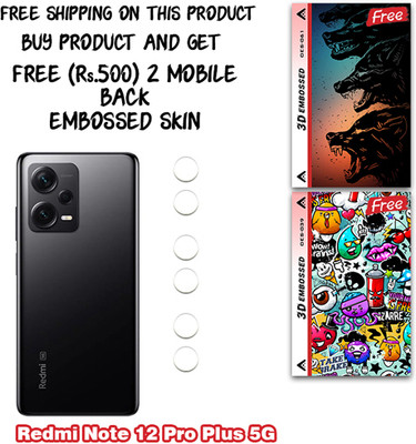 ARBAN Camera Lens Protector for Redmi Note 12 Pro Plus 5G WITH FREE 500 RUPEES 2 3D EMBOSSED SKIN FOR MOBILE BACK CS061(Pack of 3)