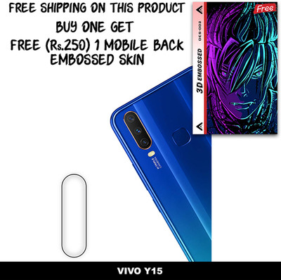 SOMTONE Camera Lens Protector for VIVO Y15 FREE 1 3D EMBOSSED SKIN FOR MOBILE BACK WITH CUT C1S002(Pack of 1)