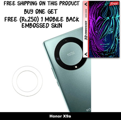 SOMTONE Camera Lens Protector for Honor X9a FREE 1 3D EMBOSSED SKIN FOR MOBILE BACK WITH CUT C1S002(Pack of 1)
