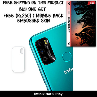 ARBAN Camera Lens Protector for Infinix Hot 9 Play FREE 1 3D EMBOSSED SKIN FOR MOBILE BACK WITH CUT C1S061(Pack of 1)
