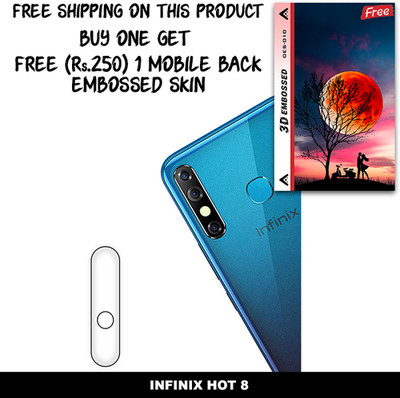 ARBAN Camera Lens Protector for INFINIX HOT 8 FREE 1 3D EMBOSSED SKIN FOR MOBILE BACK WITH CUT C1S010(Pack of 1)